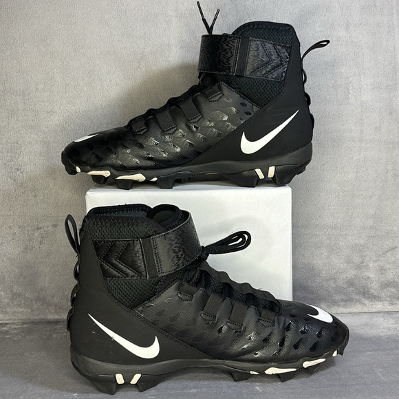 🔥🔥🔥Nike Force Savage Shark 2 Black Football Lineman Cleats Men’s Size: 12.5🔥🔥🔥 - Picture 2 of 11